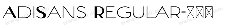AdiSans Regular字体转换